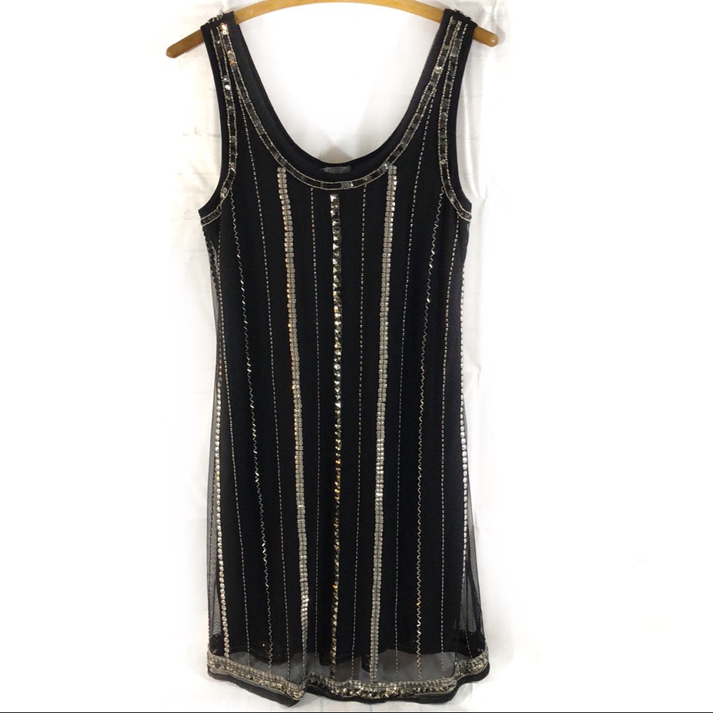 Angie NWT Little Black Beaded Dress